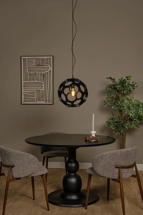 Lucide HANNELORE - Suspension - Ø 40 cm - 1xE27 - Noir - ambiance 1